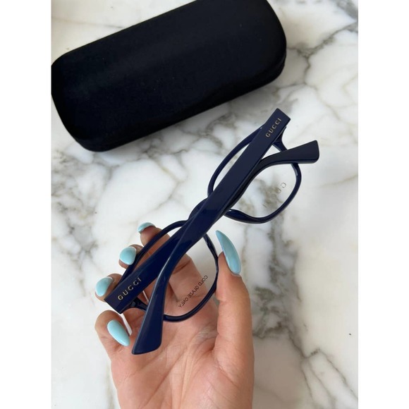 NEW Gucci GG1343O Blue Logo Eyeglasses Frames - Picture 3 of 3